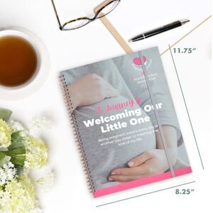 NEW Baby Shower Gift Pregnancy Journal Notebook Maternity Stickers Keepsake